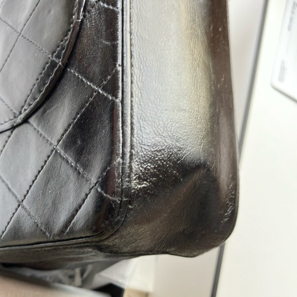 Authentic Vintage Chanel Black Classic Double Flap 25 - Picture 10 of 15